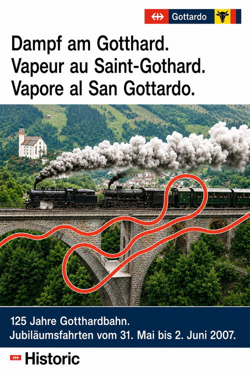 Vapeur au Saint-Gothard poster