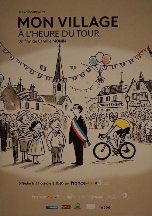 Mon village à l'heure du Tour poster