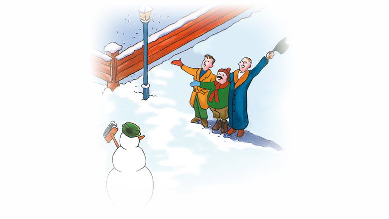 Three Men in the Snow still 2